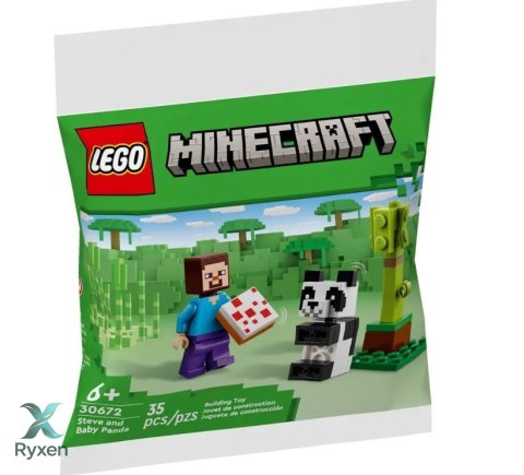 Klocki minecraft 30672 steve i mała panda LEGO