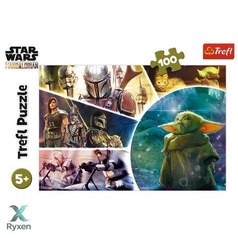 Puzzle - 100 - Gwiezdne wojny - STAR WARS - Baby Yoda - Trefl 16413 TREFL PUZZLE