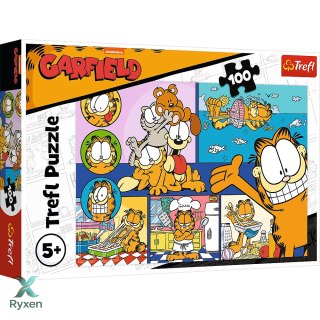 Puzzle - 100 - Leniwy Garfield - Trefl 16521 TREFL PUZZLE