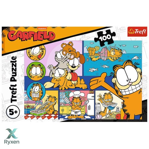 Puzzle - 100 - Leniwy Garfield - Trefl 16521 TREFL PUZZLE