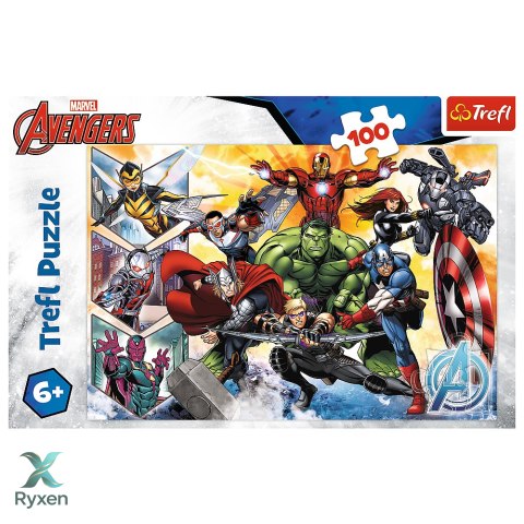 Puzzle - 100 - Siła Avengersów - Marvel Avengers - Trefl 16431 TREFL PUZZLE
