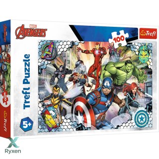 Puzzle - 100 - Sławni Avengers - Disney Marvel The Avengers - Trefl 16454 TREFL PUZZLE