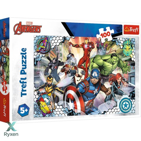 Puzzle - 100 - Sławni Avengers - Disney Marvel The Avengers - Trefl 16454 TREFL PUZZLE