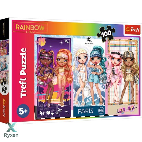 Puzzle - 100 - Tęczowe laleczki - Rainbow High - Trefl 16444 TREFL PUZZLE