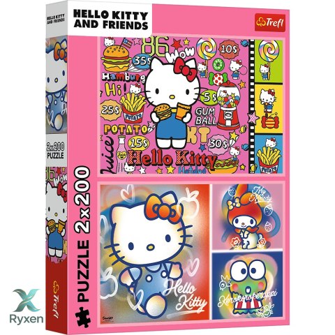 Puzzle - 2x200 - Hello Kitty i przyjaciele - Hello Kitty - Trefl 13336 TREFL PUZZLE