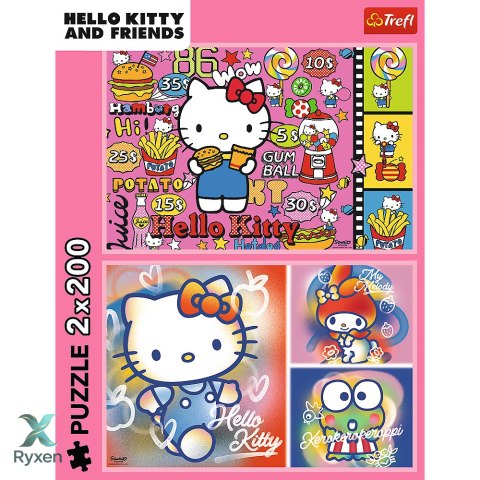 Puzzle - 2x200 - Hello Kitty i przyjaciele - Hello Kitty - Trefl 13336 TREFL PUZZLE