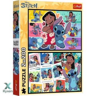 Puzzle - 2x200 - Wesołe życie Stitcha - Disney Lilo and Stitch - Trefl 13334 TREFL PUZZLE