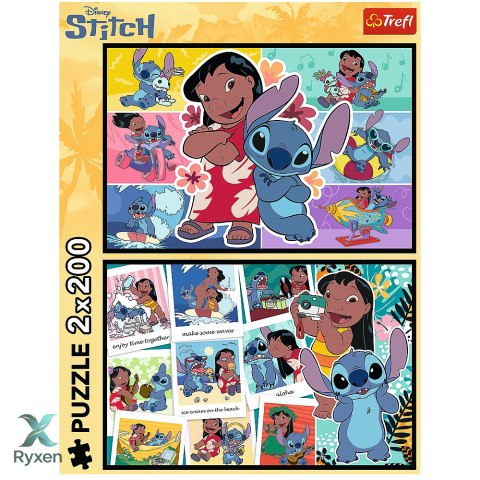 Puzzle - 2x200 - Wesołe życie Stitcha - Disney Lilo and Stitch - Trefl 13334 TREFL PUZZLE