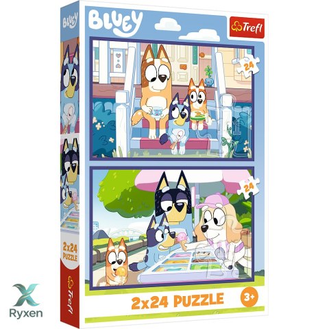 Puzzle - 2x24 - Zabawna Bluey - Trefl 34446 TREFL PUZZLE