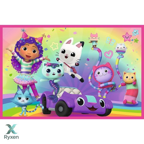 Puzzle - 2x24 - Zabawy z Gabby - Koci Domek Gabi - Trefl 34433 TREFL PUZZLE