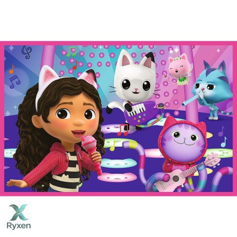 Puzzle - 2x24 - Zabawy z Gabby - Koci Domek Gabi - Trefl 34433 TREFL PUZZLE