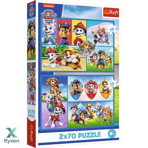 Puzzle - 2x70 - Psi Patrol rządzi - Trefl 34441 TREFL PUZZLE