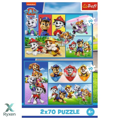Puzzle - 2x70 - Psi Patrol rządzi - Trefl 34441 TREFL PUZZLE