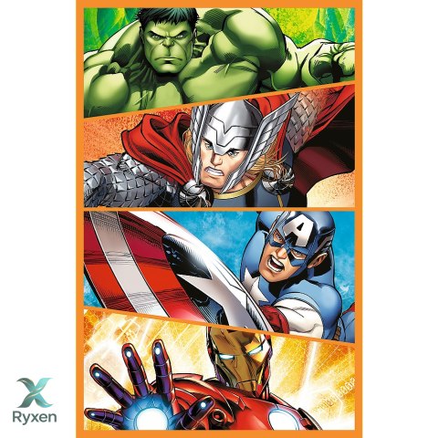 Puzzle - 3x80 - Dni pełne akcji - Disney Marvel The Avengers - Trefl 34883 TREFL PUZZLE