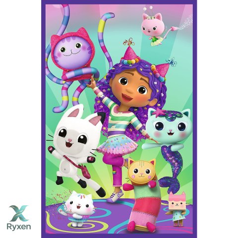 Puzzle - 3x80 - Kolorowe dni Gabby - Koci Domek Gabi - Trefl 34882 TREFL PUZZLE