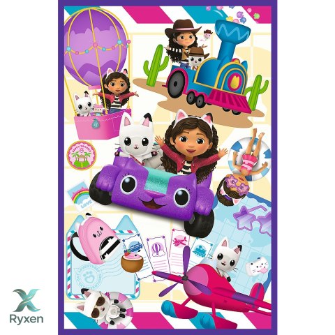 Puzzle - 3x80 - Kolorowe dni Gabby - Koci Domek Gabi - Trefl 34882 TREFL PUZZLE