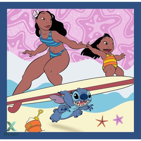 Puzzle - 3w1 (20, 36, 50) - Czas ze Stitchem - Disney Lilo i Stitch - Trefl 34896 TREFL PUZZLE