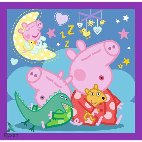 Puzzle - 3w1 (20, 36, 50) - Zwyczaje świnki Peppy - Świnka Peppa - Trefl 34893 TREFL PUZZLE