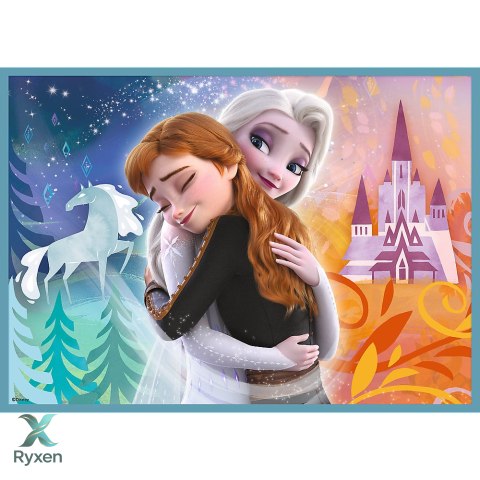 Puzzle - 4w1 (12, 15, 20, 24) - Niezwykły świat Frozen - Kraina Lodu - Trefl 34381 TREFL PUZZLE