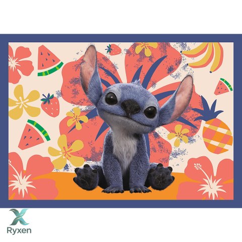 Puzzle - 4w1 (25, 48, 54, 70) - Wakacje na Hawajach - Disney Stitch - Trefl 34666 TREFL PUZZLE