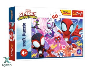Puzzle - 60 - Bohaterska przygoda - Spidey i super-kumple - Marvel - Trefl 17410 TREFL PUZZLE