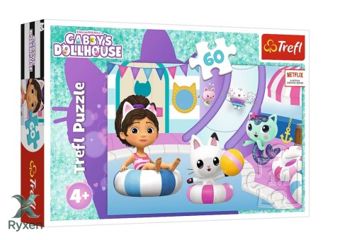 Puzzle - 60 - Gabi na basenie - Koci Domek Gabi - Trefl 17393 TREFL PUZZLE