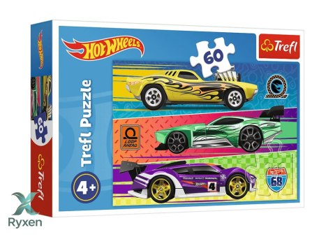 Puzzle - 60 - Hot Wheels - Wyścig - Trefl 17389 TREFL PUZZLE