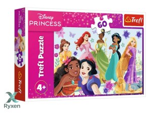 Puzzle - 60 - Księżniczki w akcji - Disney Princess - Trefl 17409 TREFL PUZZLE
