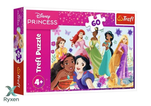 Puzzle - 60 - Księżniczki w akcji - Disney Princess - Trefl 17409 TREFL PUZZLE
