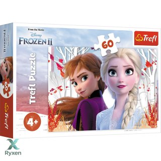 Puzzle - 60 - Zaczarowany świat Anny i Elsy - Kraina Lodu II - Trefl 17333 TREFL PUZZLE