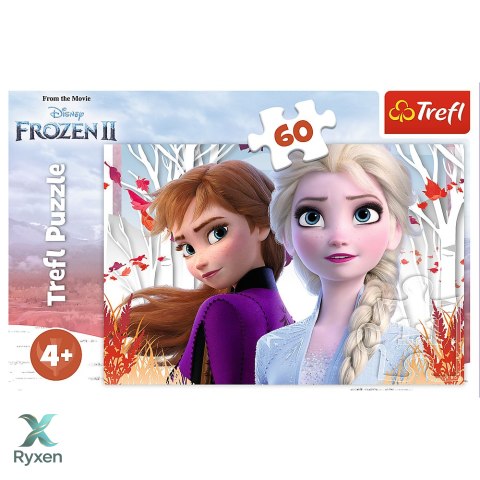 Puzzle - 60 - Zaczarowany świat Anny i Elsy - Kraina Lodu II - Trefl 17333 TREFL PUZZLE