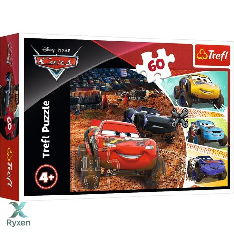Puzzle - 60 - Zygzak McQueen z przyjaciółmi - Disney Cars 3 - Trefl 17327 TREFL PUZZLE