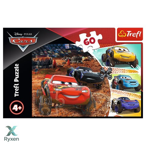 Puzzle - 60 - Zygzak McQueen z przyjaciółmi - Disney Cars 3 - Trefl 17327 TREFL PUZZLE