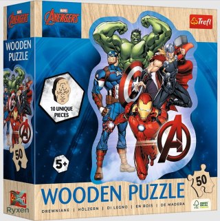 Puzzle Drewniane Konturowe - 50 - Przygody Avengers - Trefl 20256 TREFL PUZZLE