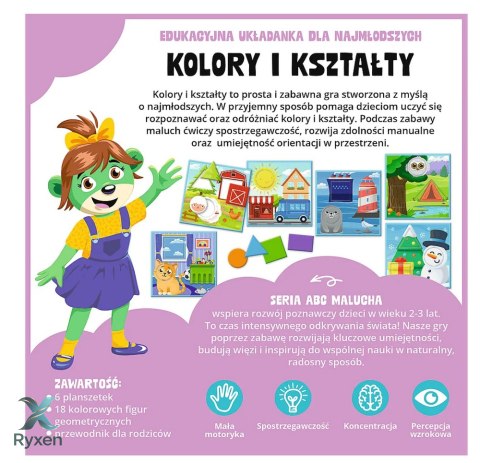 Gra edukacyjna Kolory i Kształty ABC Malucha Rodzina Treflików Trefl 02904 TREFL GRY