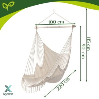 Huśtawka - fotel wiszący 210cm beżowy Gardlov GARDLOV