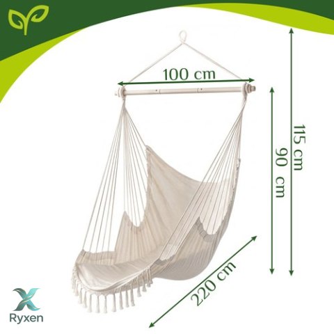 Huśtawka - fotel wiszący 210cm beżowy Gardlov GARDLOV