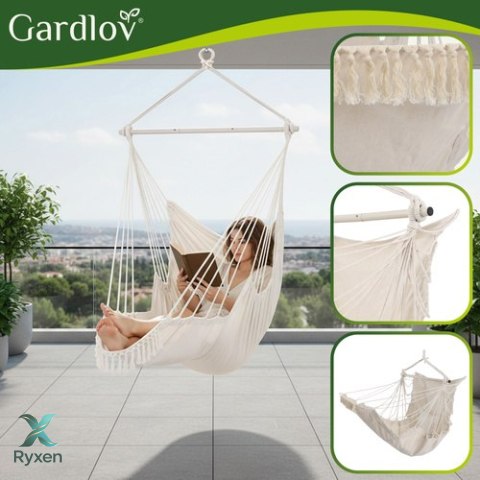 Huśtawka - fotel wiszący 210cm beżowy Gardlov GARDLOV