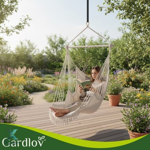 Huśtawka - fotel wiszący 210cm beżowy Gardlov GARDLOV