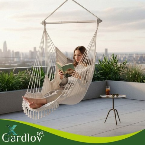 Huśtawka - fotel wiszący 210cm beżowy Gardlov GARDLOV
