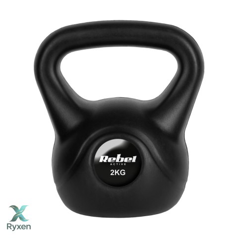 Kettlebell bitumiczny 2 kg REBEL ACTIVE Rebel