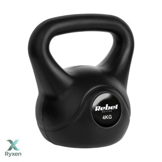 Kettlebell bitumiczny 4 kg REBEL ACTIVE Rebel