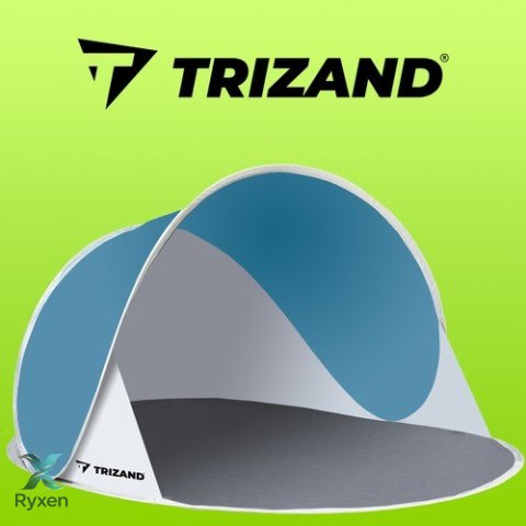 Namiot plażowy 145x100x70cm - turkusowo - biały TRIZAND