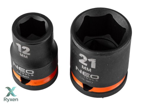 Nasadki udarowe 1/2", 10-24 mm, zestaw 10 szt. NEO TOOLS