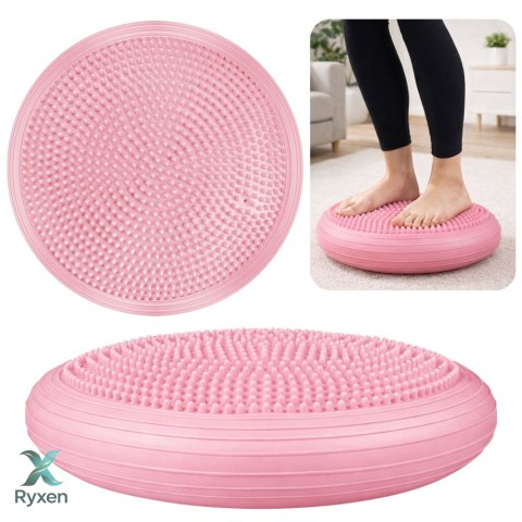 Poduszka Sensomotoryczna Do Ćwiczeń Dysk Równoważny Jeżyk Różowy 34 cm LEAN