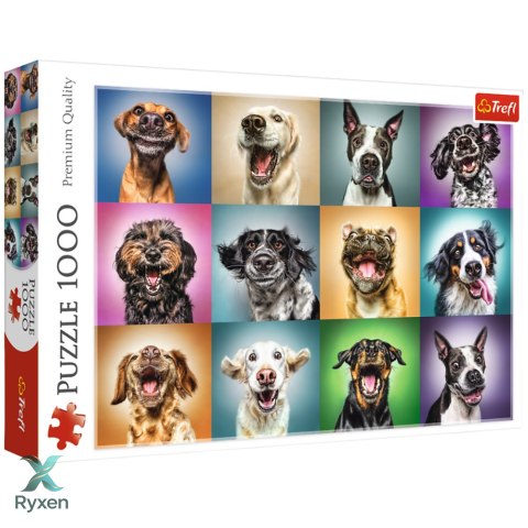 Puzzle - 1000 - Zabawne psie portrety - Trefl 10462 TREFL PUZZLE