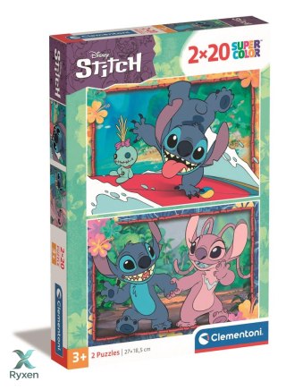 Puzzle 2x20 Super Color DISNEY STITCH Clementoni 24809 CLEMENTONI