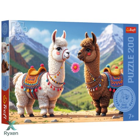 Puzzle - 200 - Kolorowe lamy - Trefl 13356 Inne