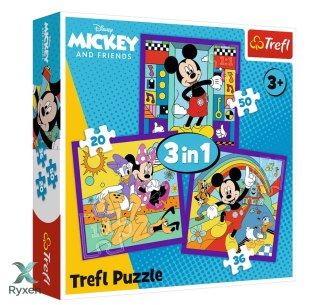 Puzzle - 3w1 (20, 36, 50) - Miki i jego wesoła ekipa - Myszka Miki i Przyjaciele - Trefl 34894 TREFL PUZZLE