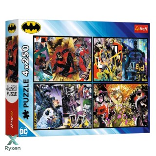 Puzzle - 4x250 - Batman w akcji - Trefl 13310 TREFL PUZZLE